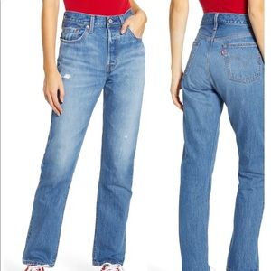 Levi’s 501 high waist straight leg jeans